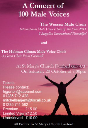 Concert by the Wessex and Cornish Male Voice Choirs