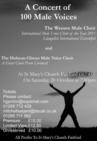 Concert by the Wessex and Cornish Male Voice Choirs
